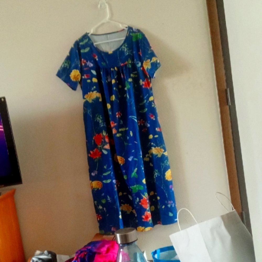 Floral Blue Maxi Dress